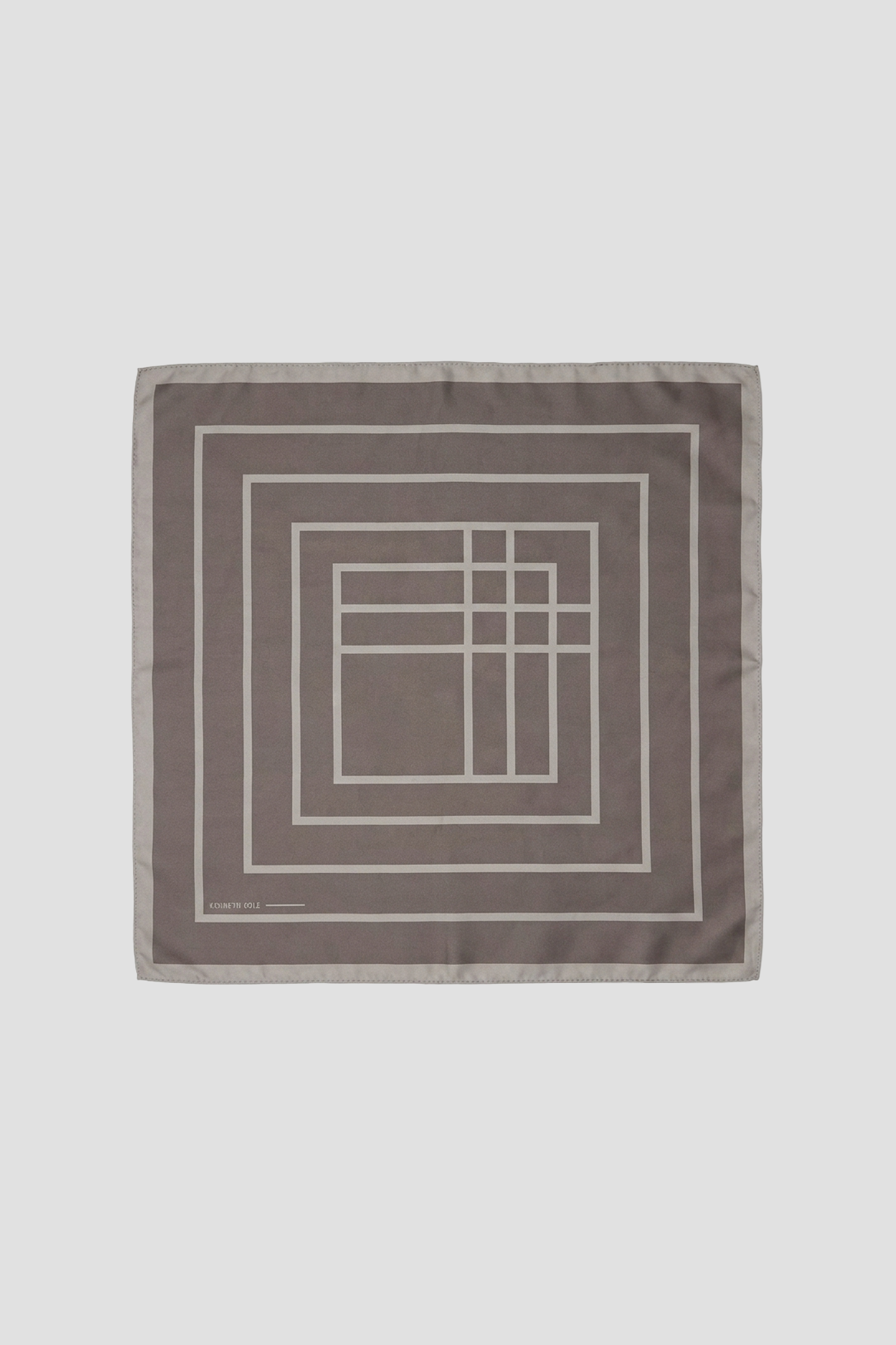 Geometric Print Logo Scarf