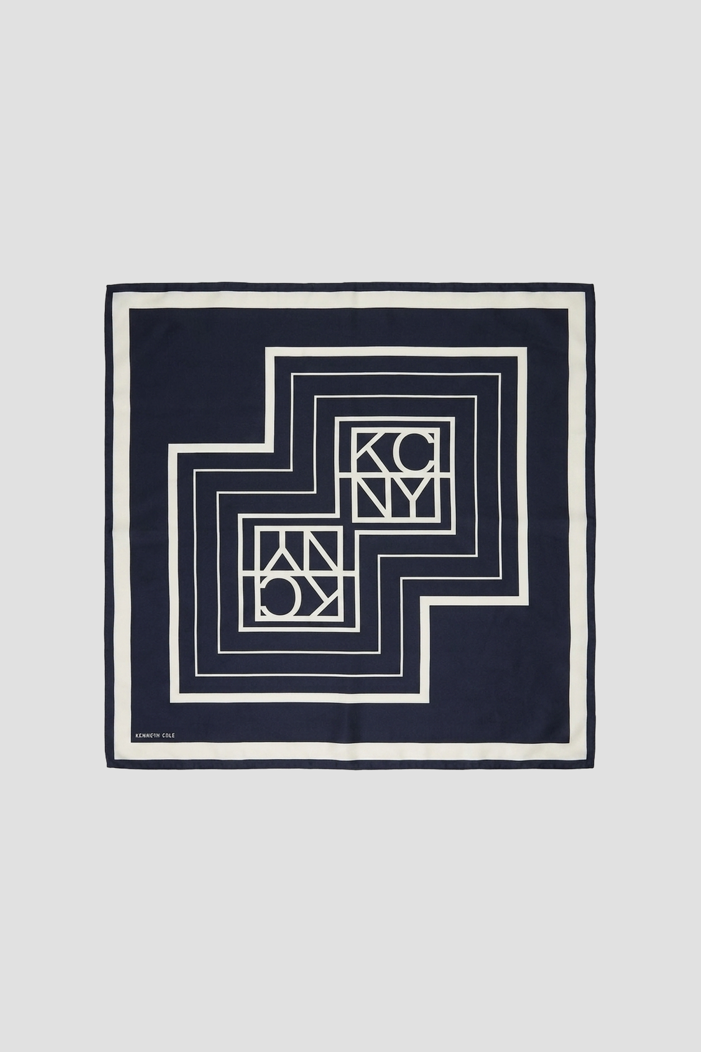 Blue Geometric Logo Scarf