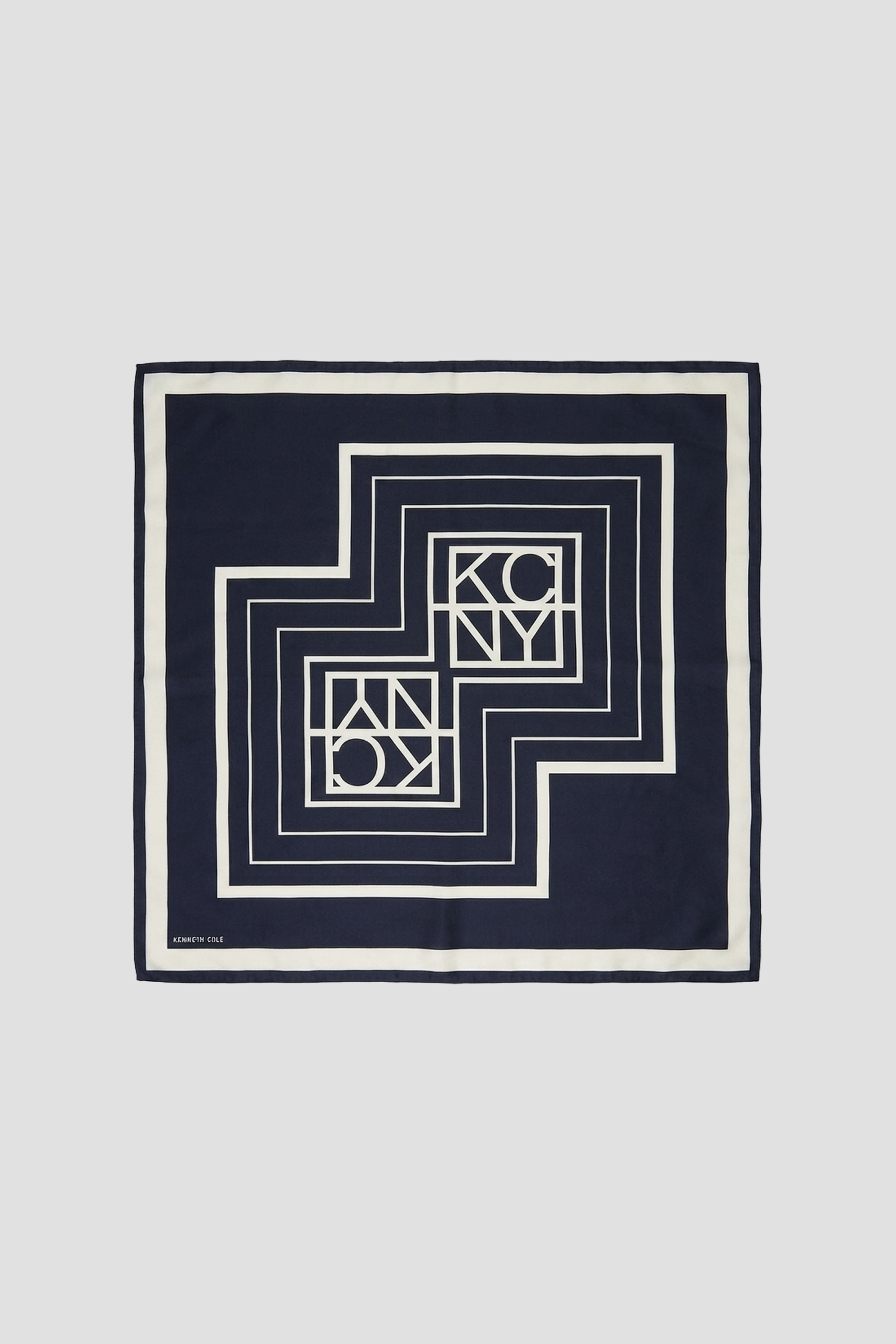 Blue Geometric Logo Scarf