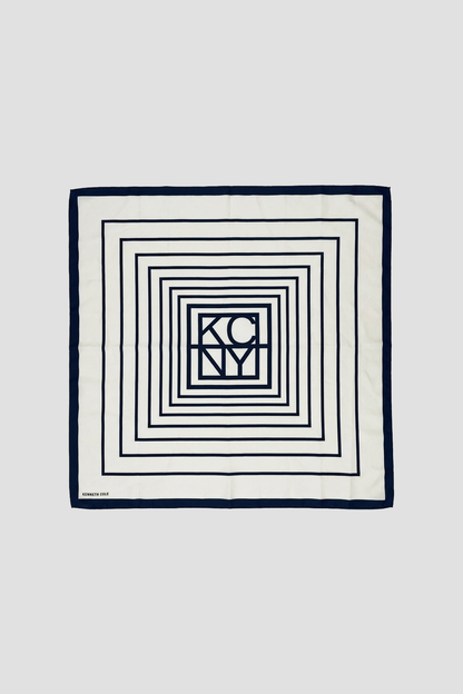 Geometric Logo Print Scarf