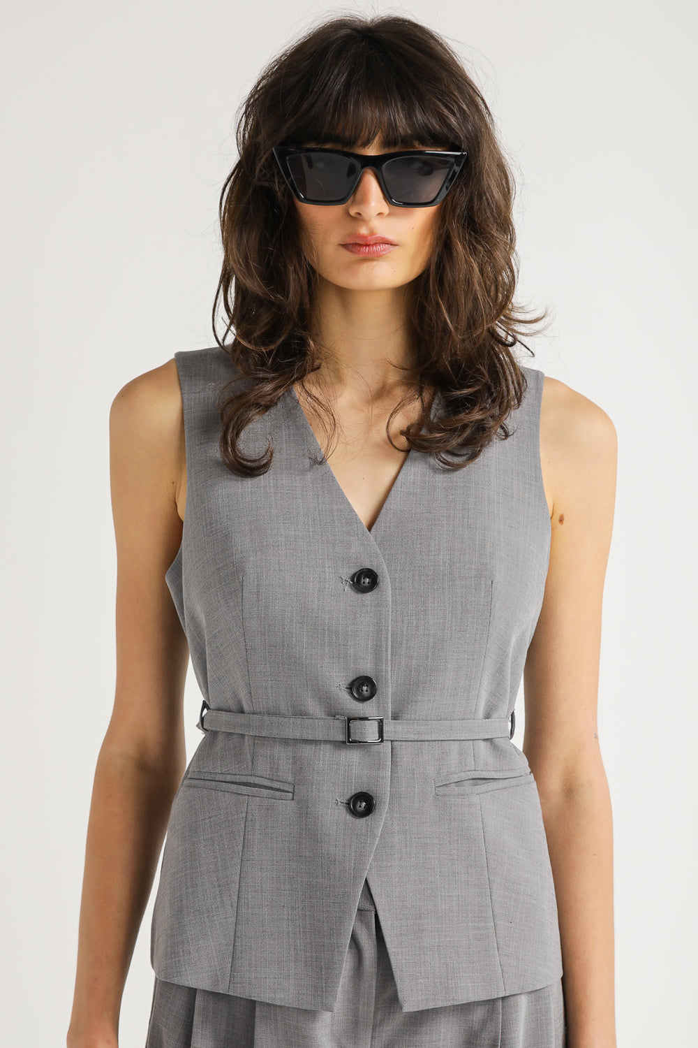Tailored Belted Vest