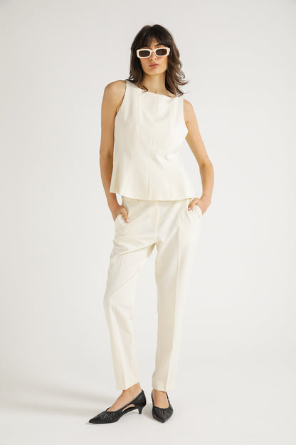 Peplum Zip Top