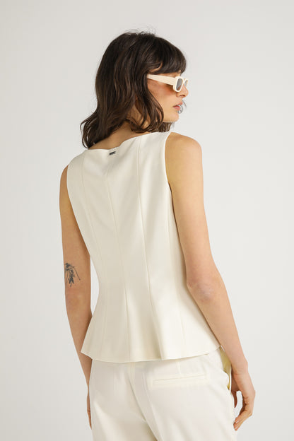 Peplum Zip Top