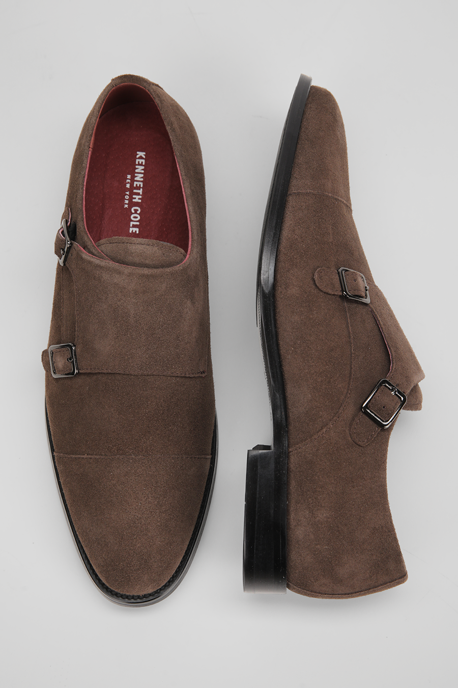 Leather Double Monk Shoes