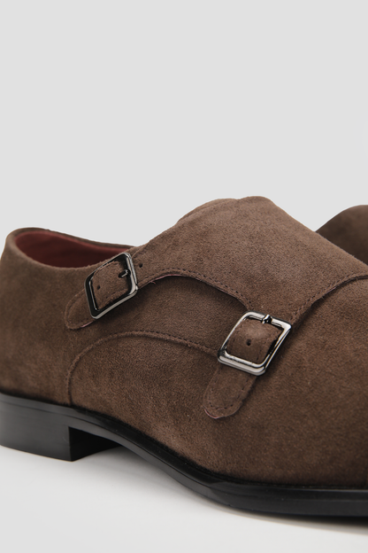 Leather Double Monk Shoes