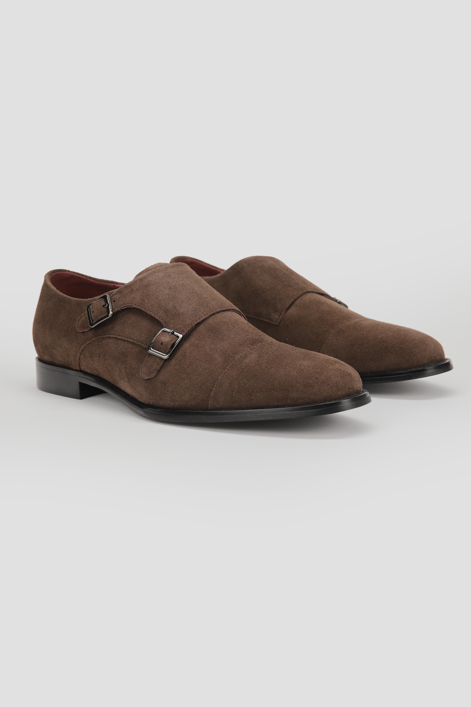 Leather Double Monk Shoes
