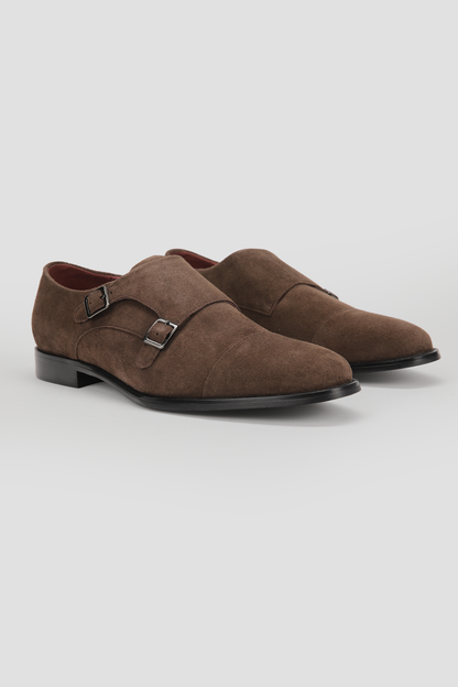 Leather Double Monk Shoes