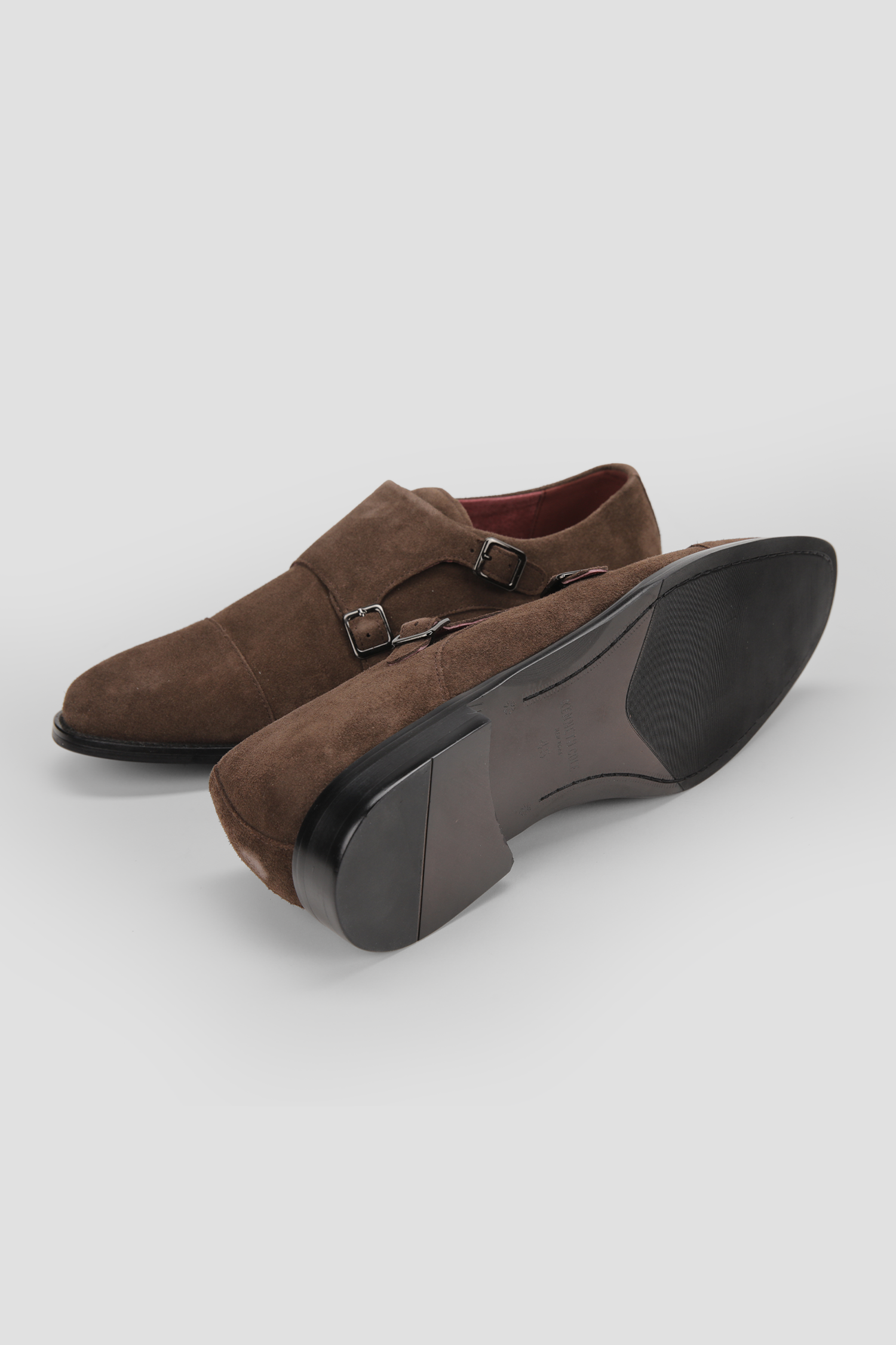 Leather Double Monk Shoes