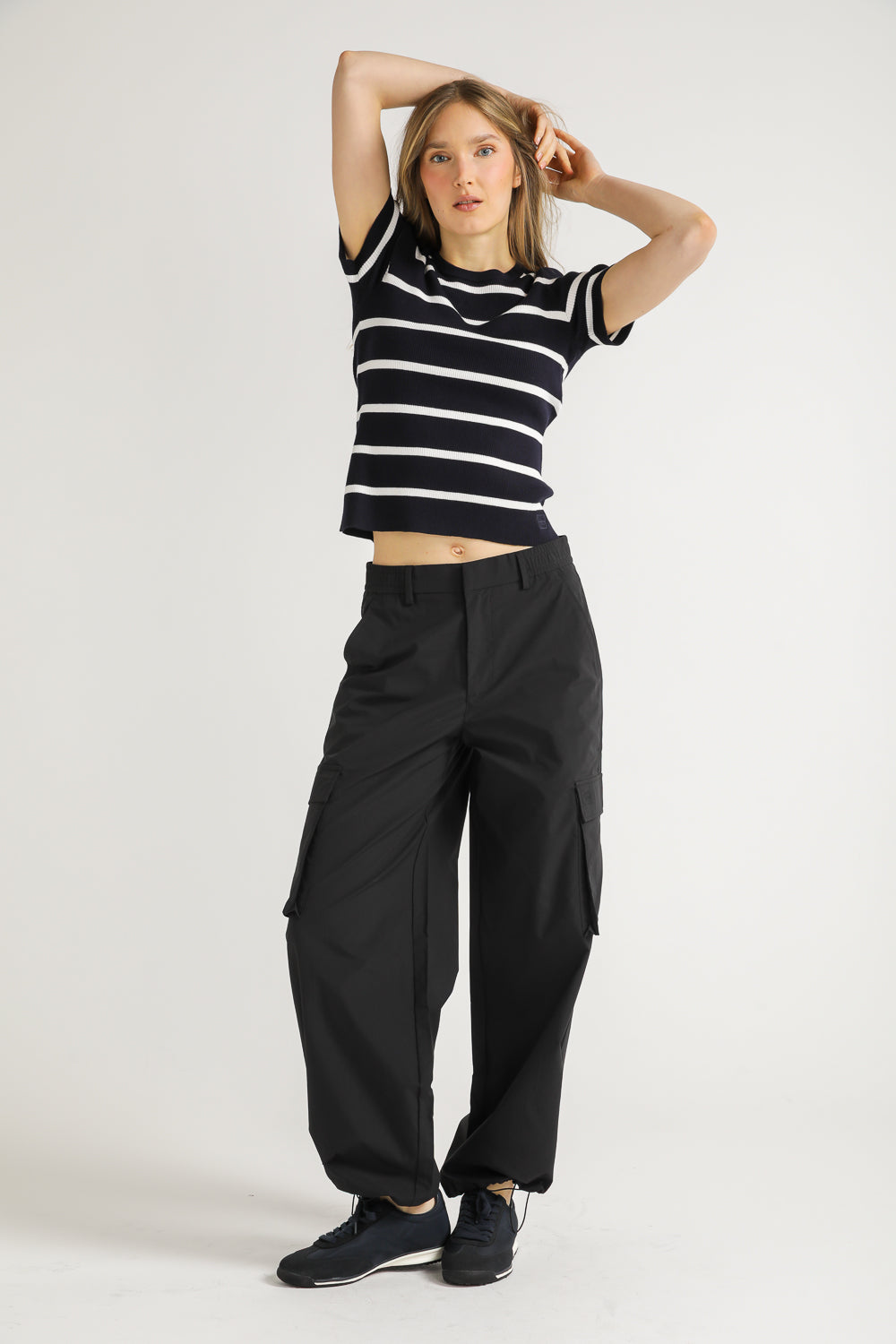 Striped Rib Knit Tee
