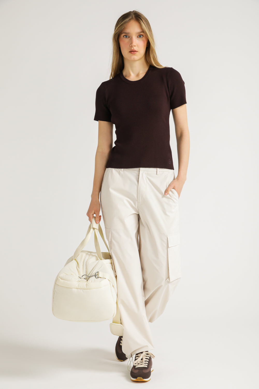 Rib Knit T Shirt