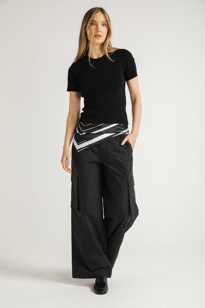 Rib Knit T Shirt