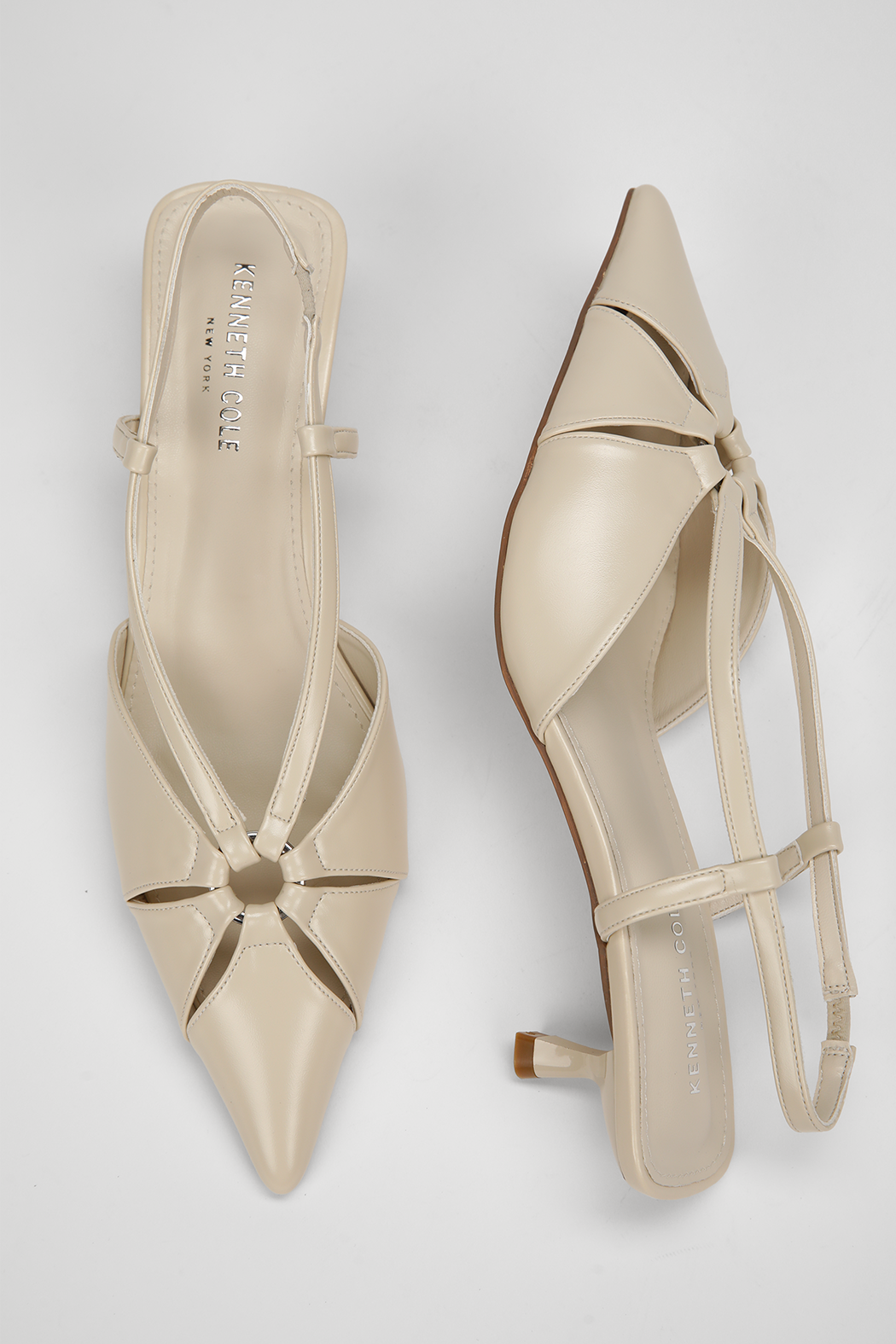 Pointed Slingback Kitten Heels