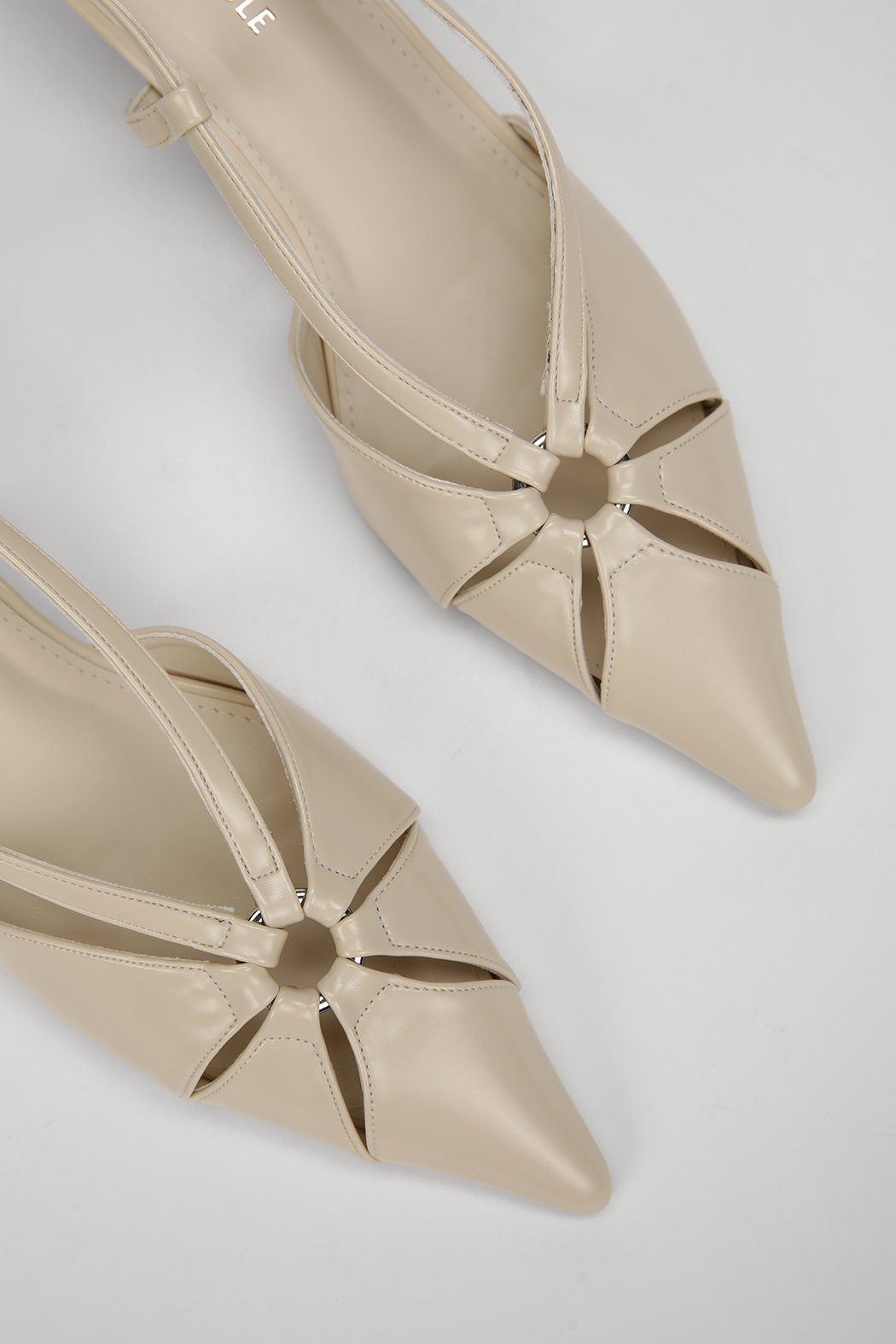 Pointed Slingback Kitten Heels