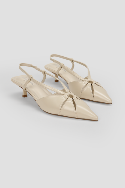 Pointed Slingback Kitten Heels
