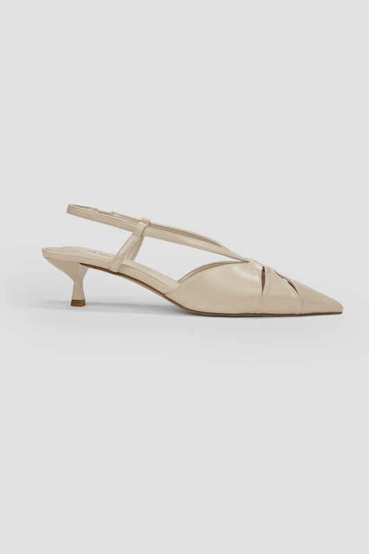 Pointed Slingback Kitten Heels