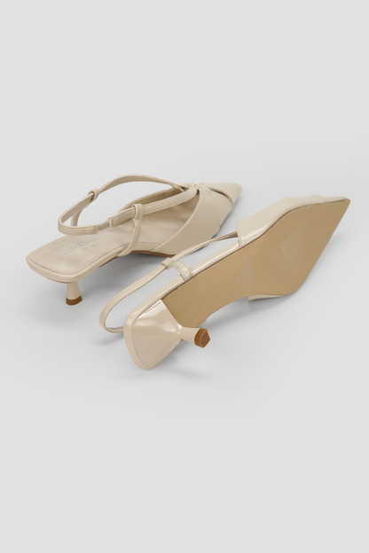Pointed Slingback Kitten Heels