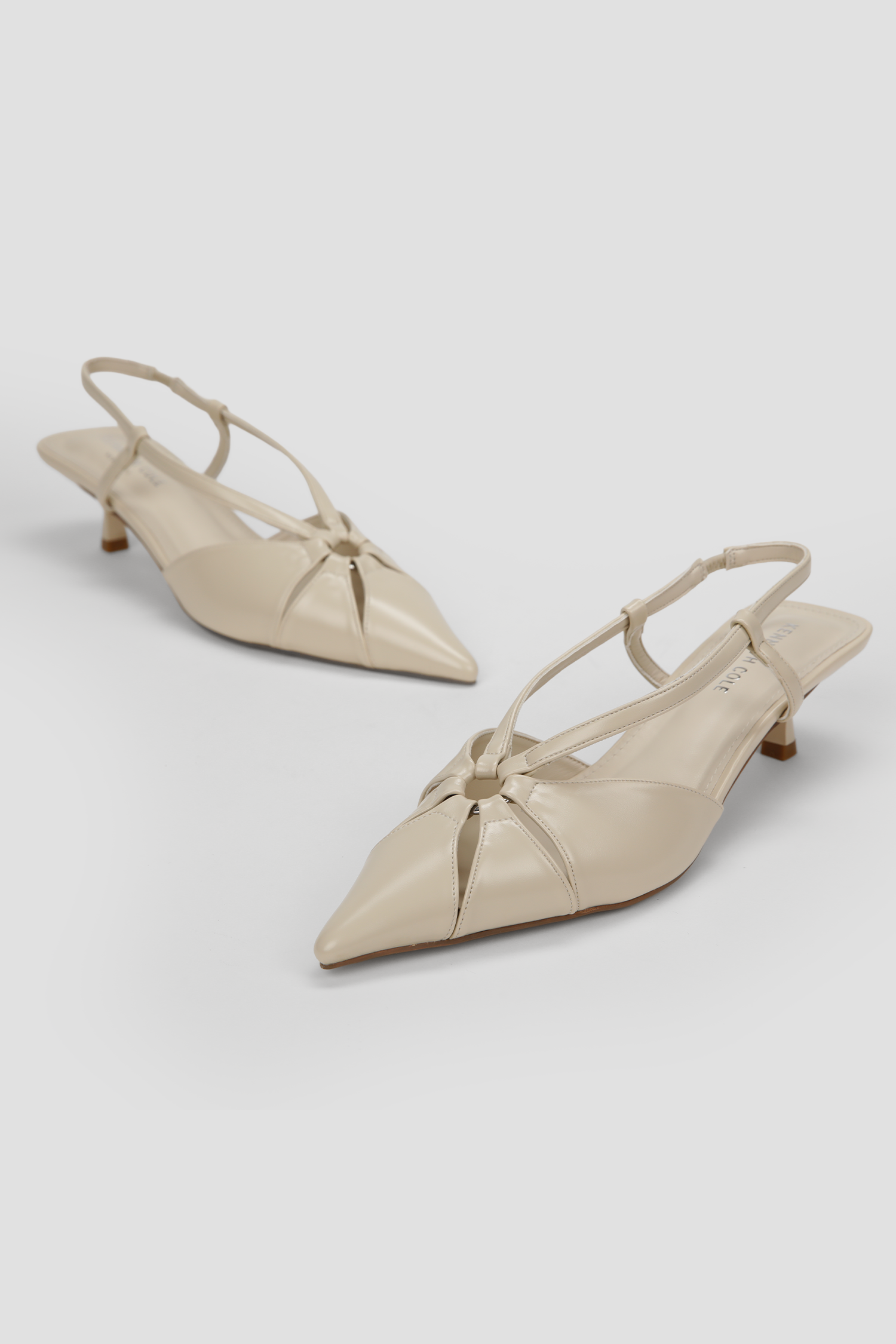 Pointed Slingback Kitten Heels