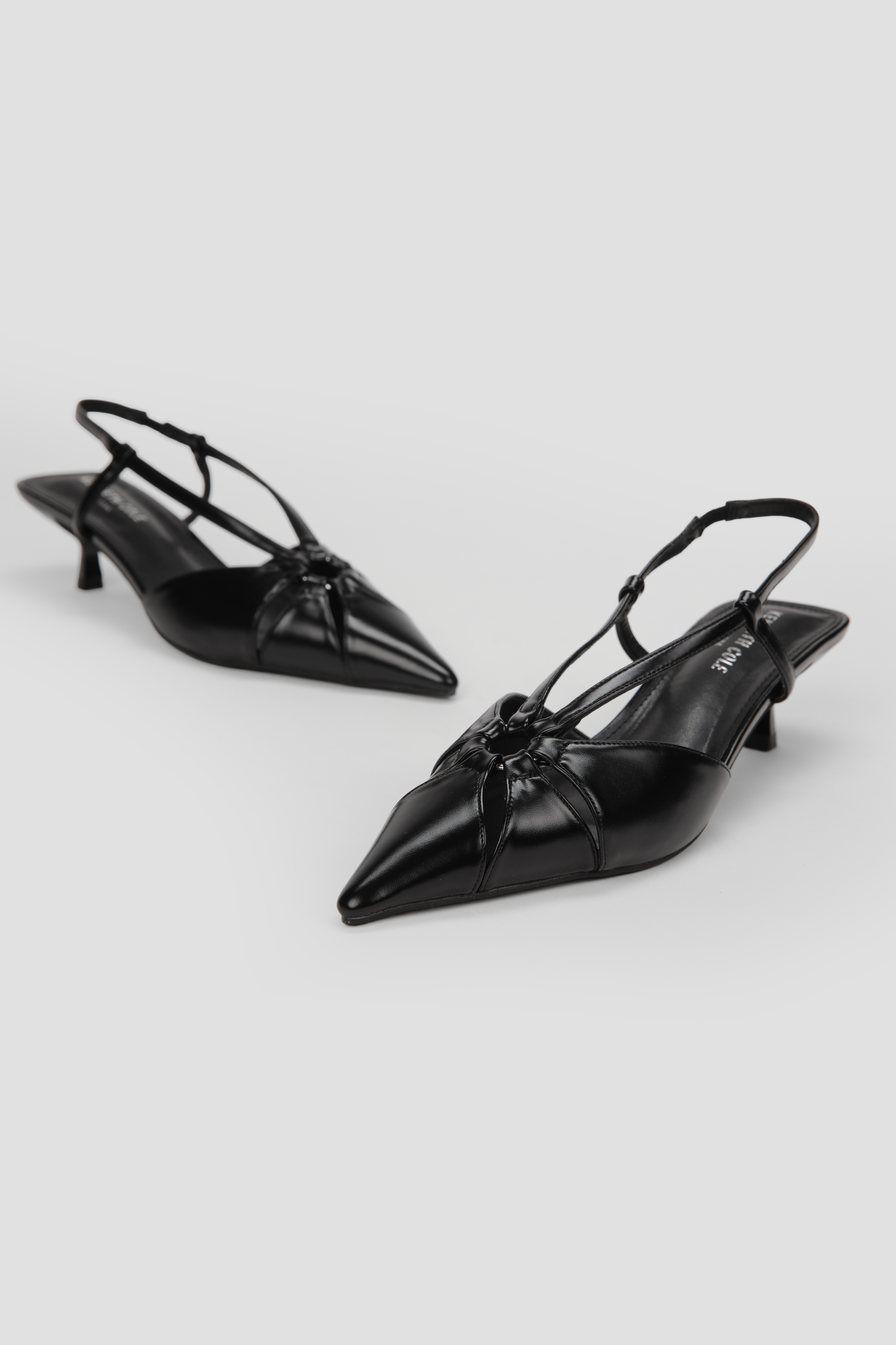 Pointed Slingback Kitten Heels
