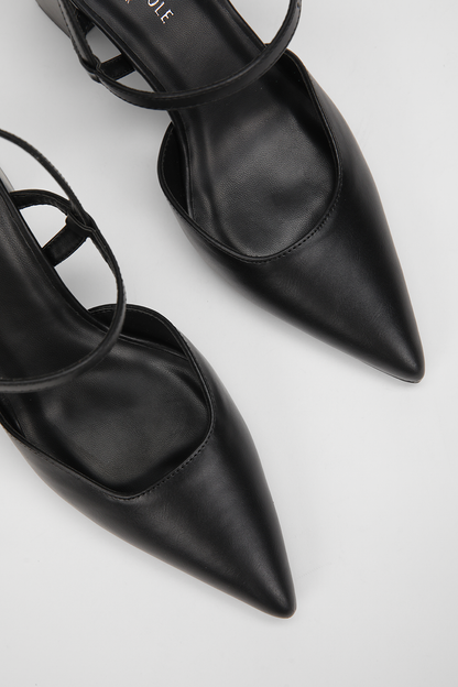 Pointed Ankle Strap Heels