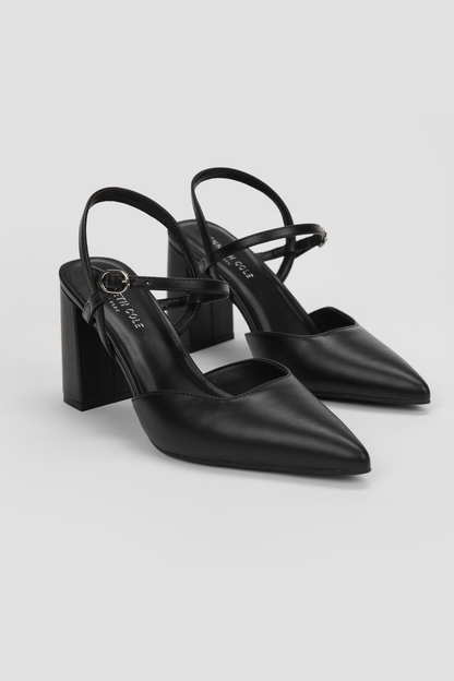 Pointed Ankle Strap Heels