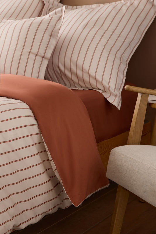 Striped Duvet Cover in 300TC Cotton Sateen