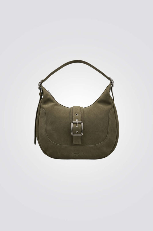 Faux Suede Hobo Bag