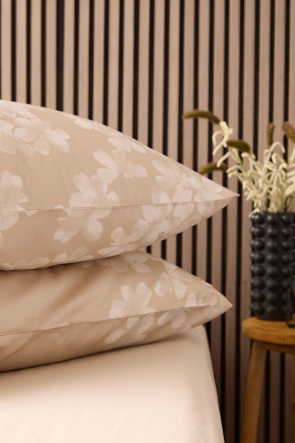 Sateen Flat Sheet with Floral Print