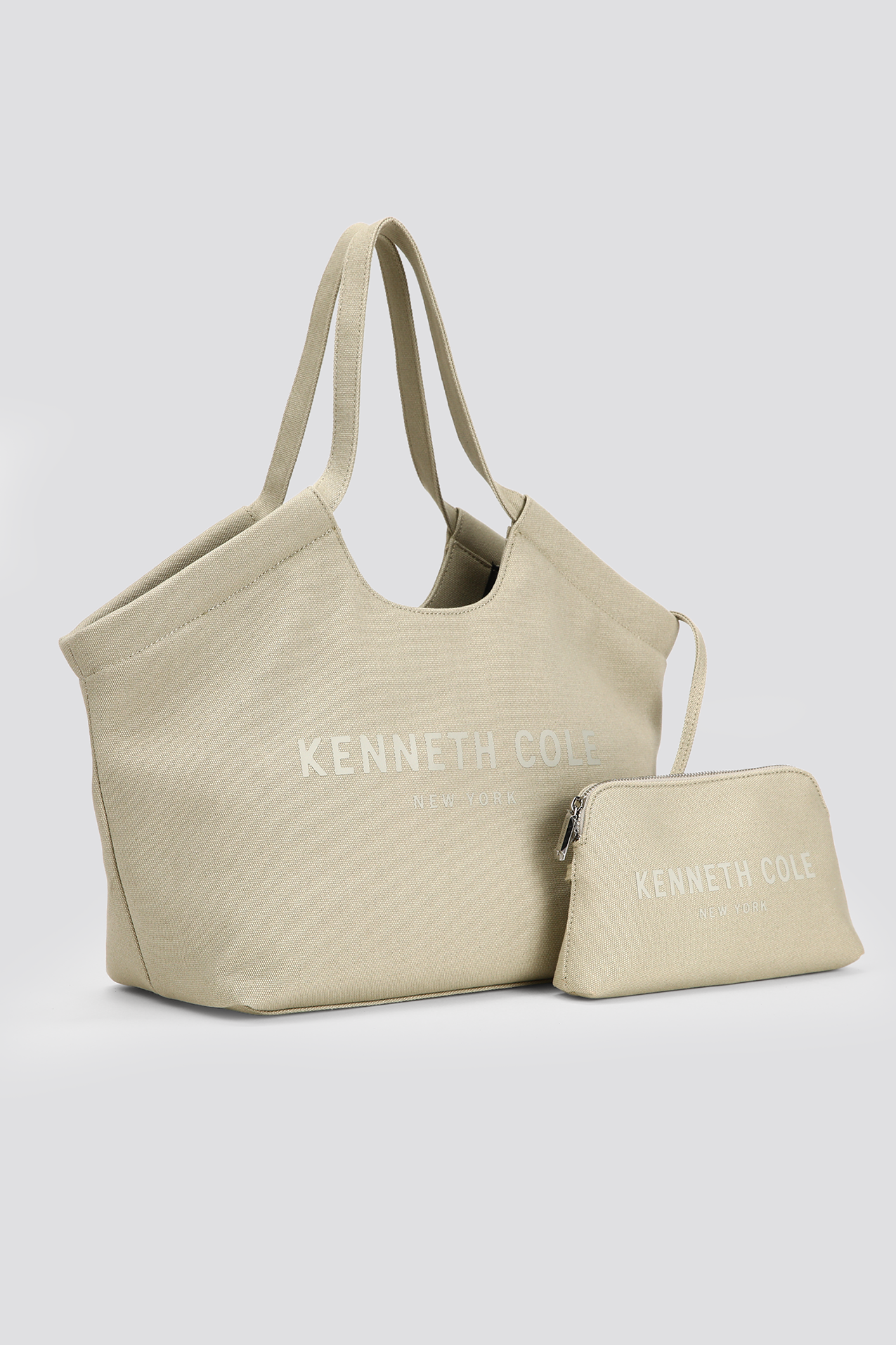 Canvas Tote Bag & Pouch Set