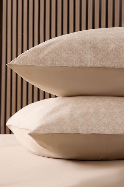 Sateen Duvet Cover with Signature Print