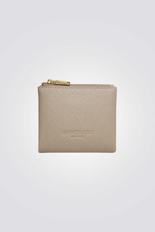 Compact Leather Zip Wallet