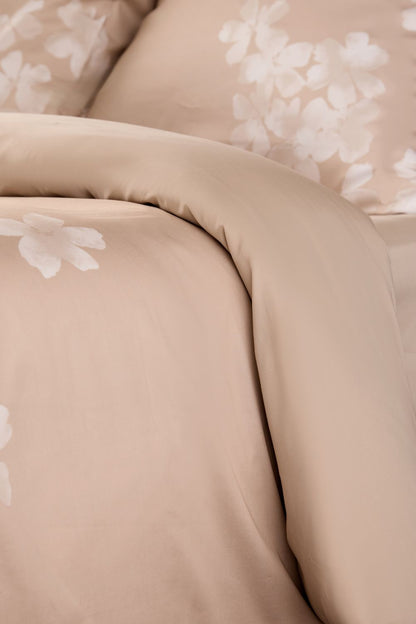 Sateen Flat Sheet with Floral Print
