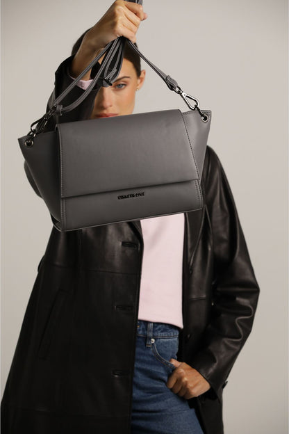 Faux Leather Shoulder Bag