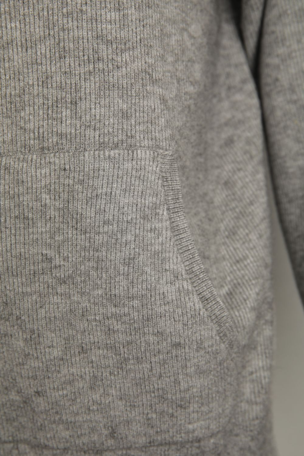Knitted Rib Zipped Hoodie