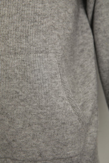 Knitted Rib Zipped Hoodie