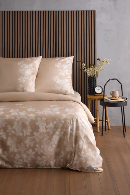 Sateen Flat Sheet with Floral Print
