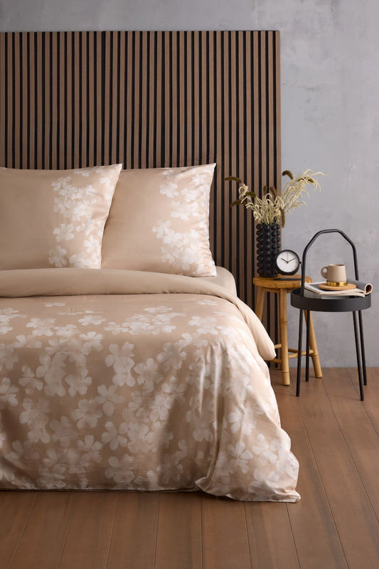 Sateen Flat Sheet with Floral Print