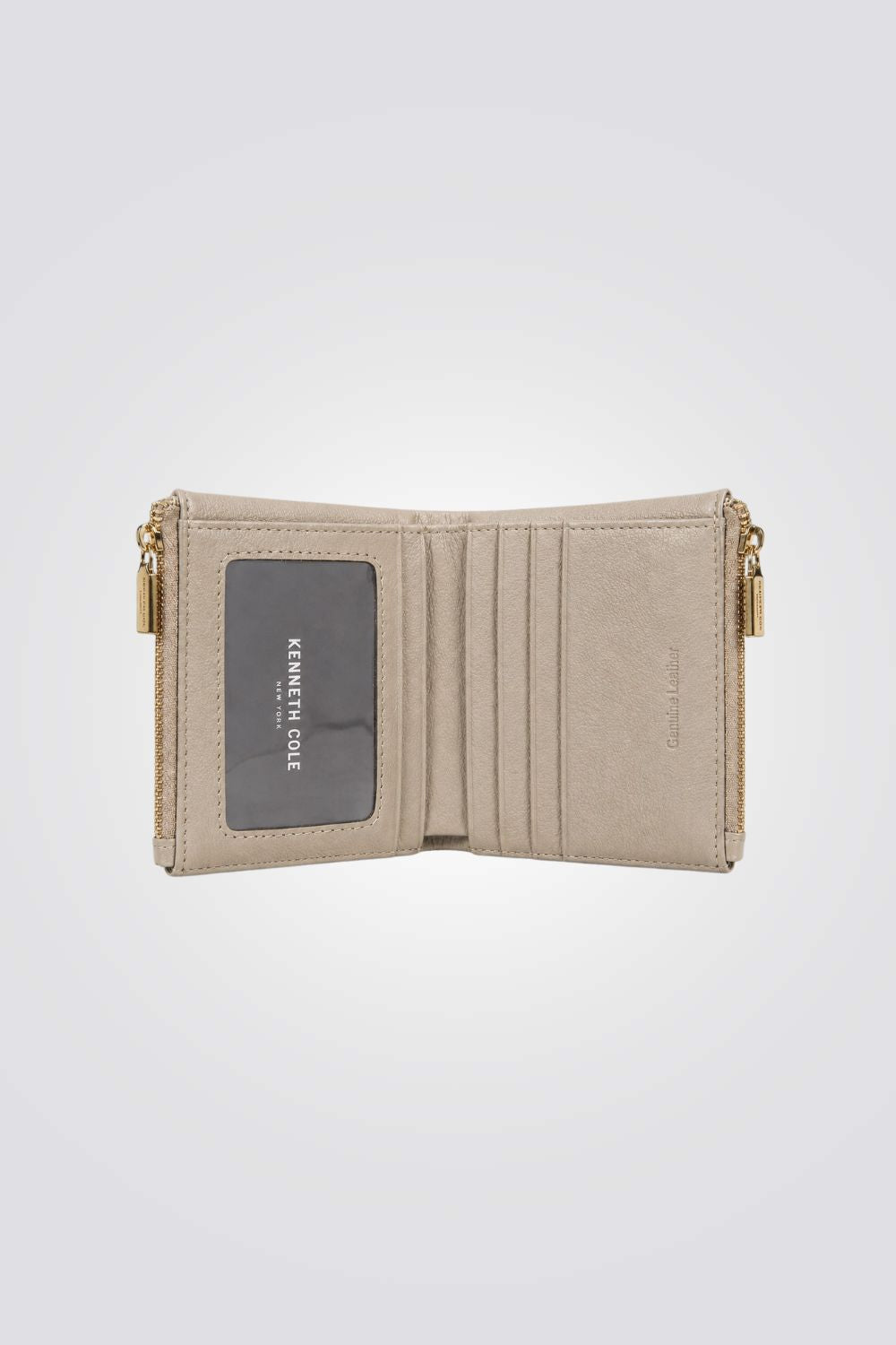 Compact Leather Zip Wallet