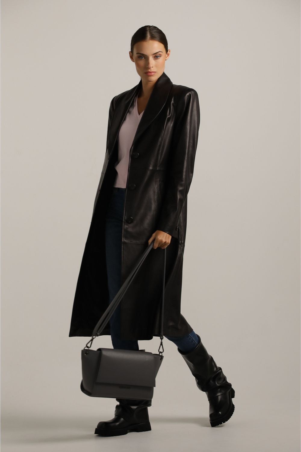Faux Leather Shoulder Bag