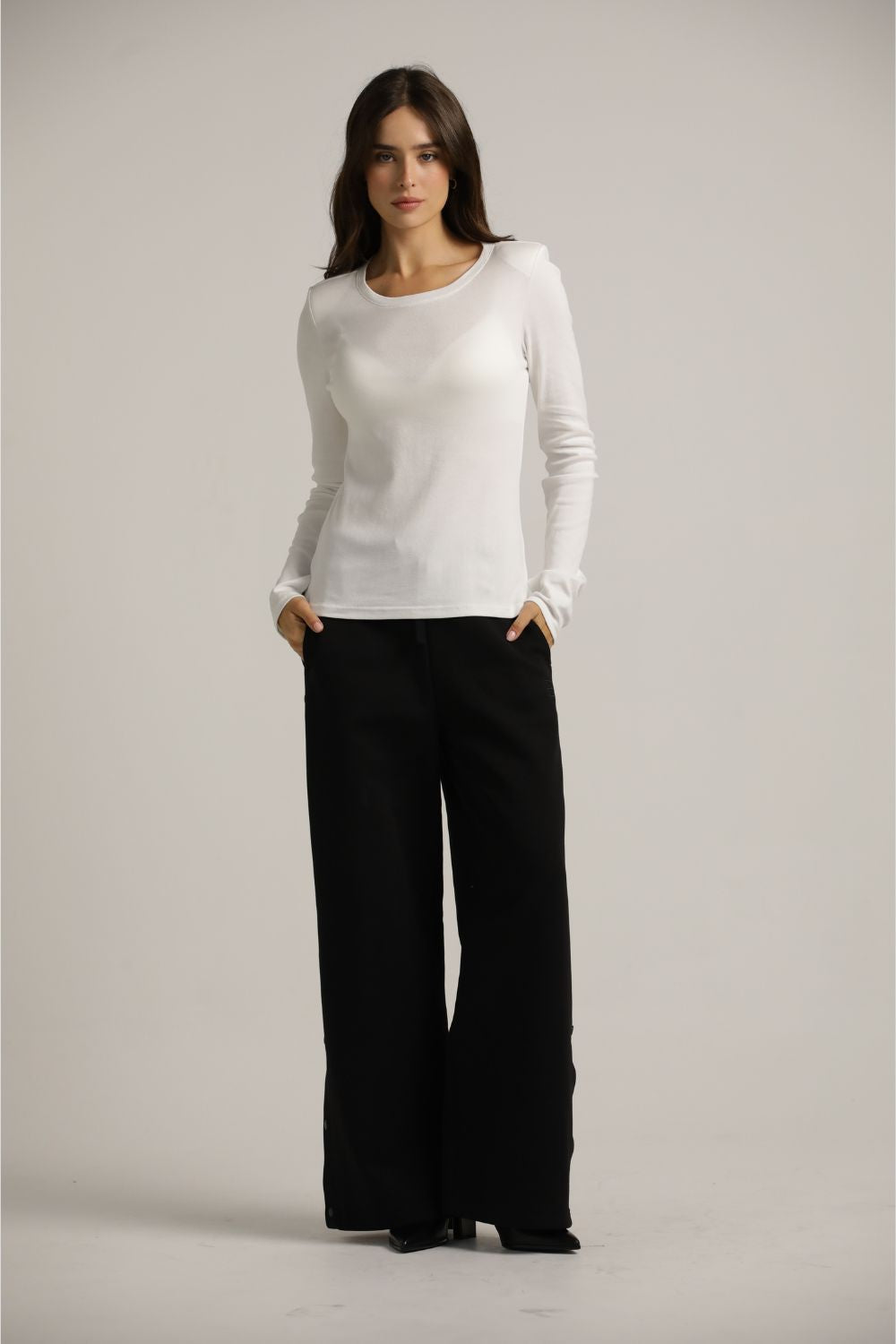 Long-Sleeve Cotton T-Shirt With Thumbholes