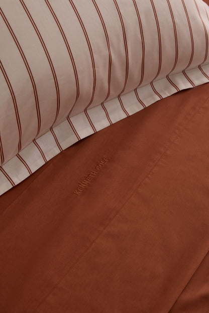 Striped Cotton Sateen Duvet Cover