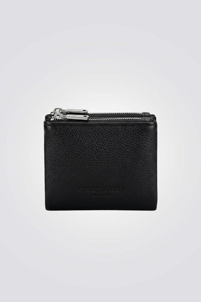 Compact Leather Zip Wallet