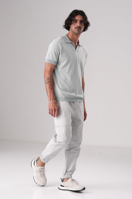 Cargo Pants With Elastic Cuffs In Polyester