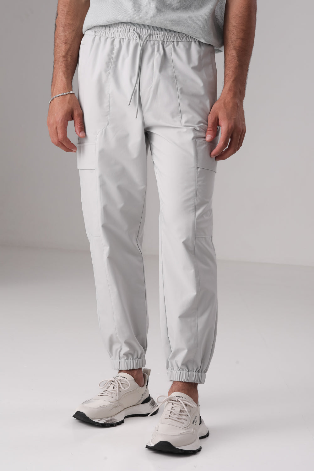 Cargo Pants With Elastic Cuffs In Polyester