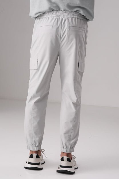 Cargo Pants With Elastic Cuffs In Polyester