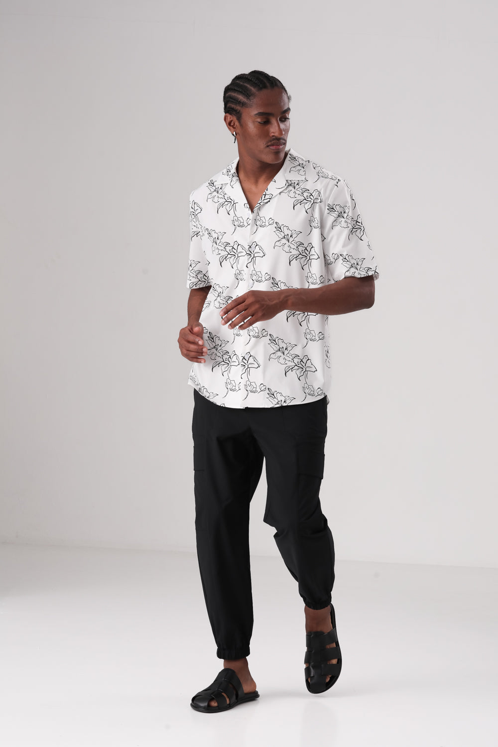 Cargo Pants With Elastic Cuffs In Polyester