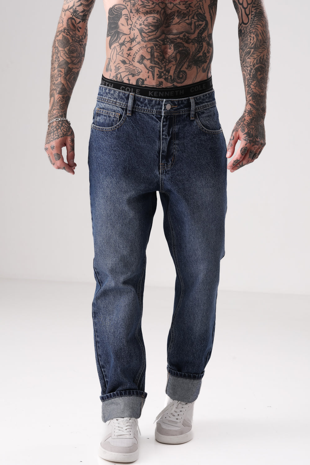 Classic Straight-Leg Jeans In Cotton