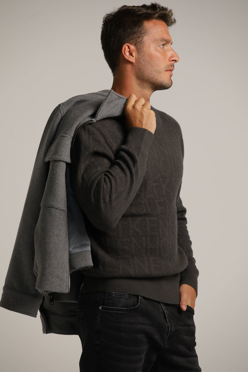 Knitted Sweater With Logo
