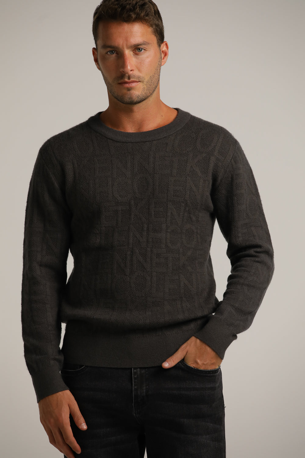 Knitted Sweater With Logo