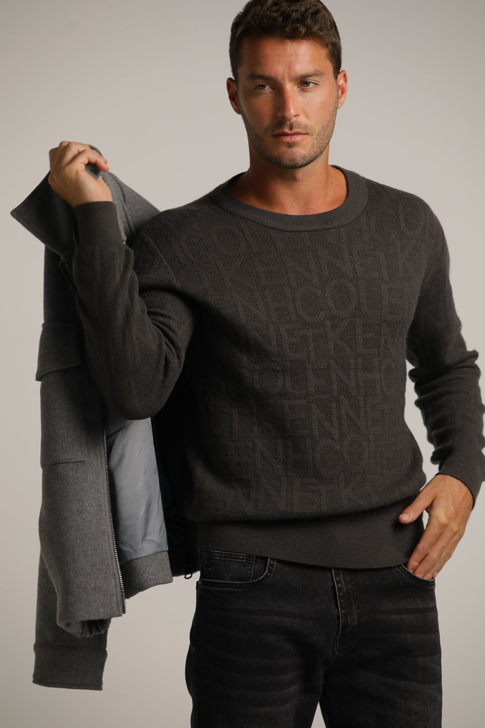 Knitted Sweater With Logo