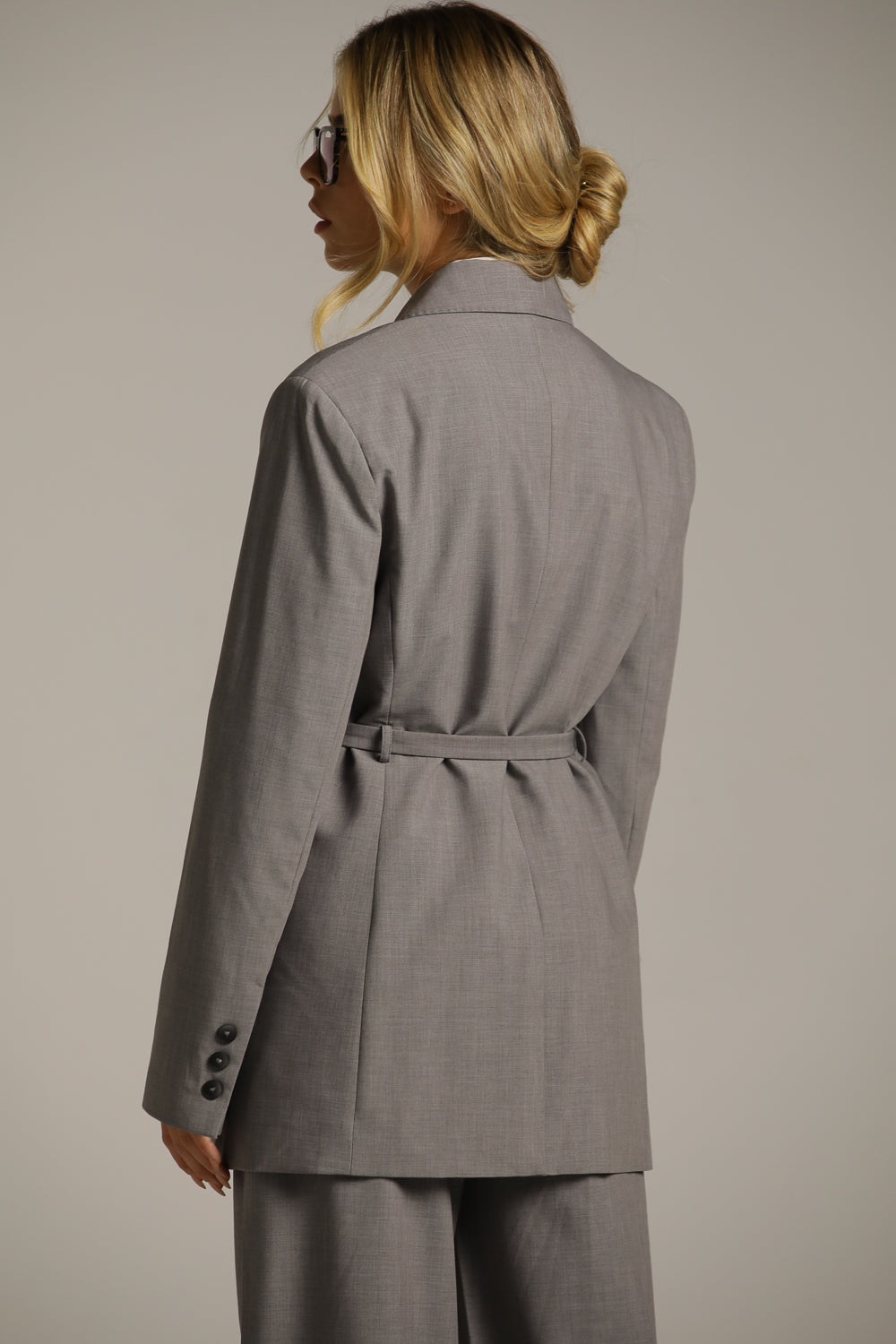 Oversized Blazer With Waist Belt